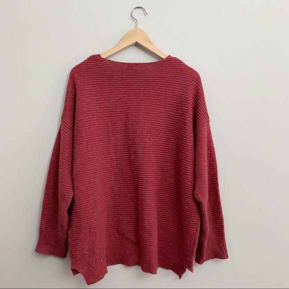 Rose Pink Cozy Ribbed Sweater (L-XL) - Picture 5 of 6